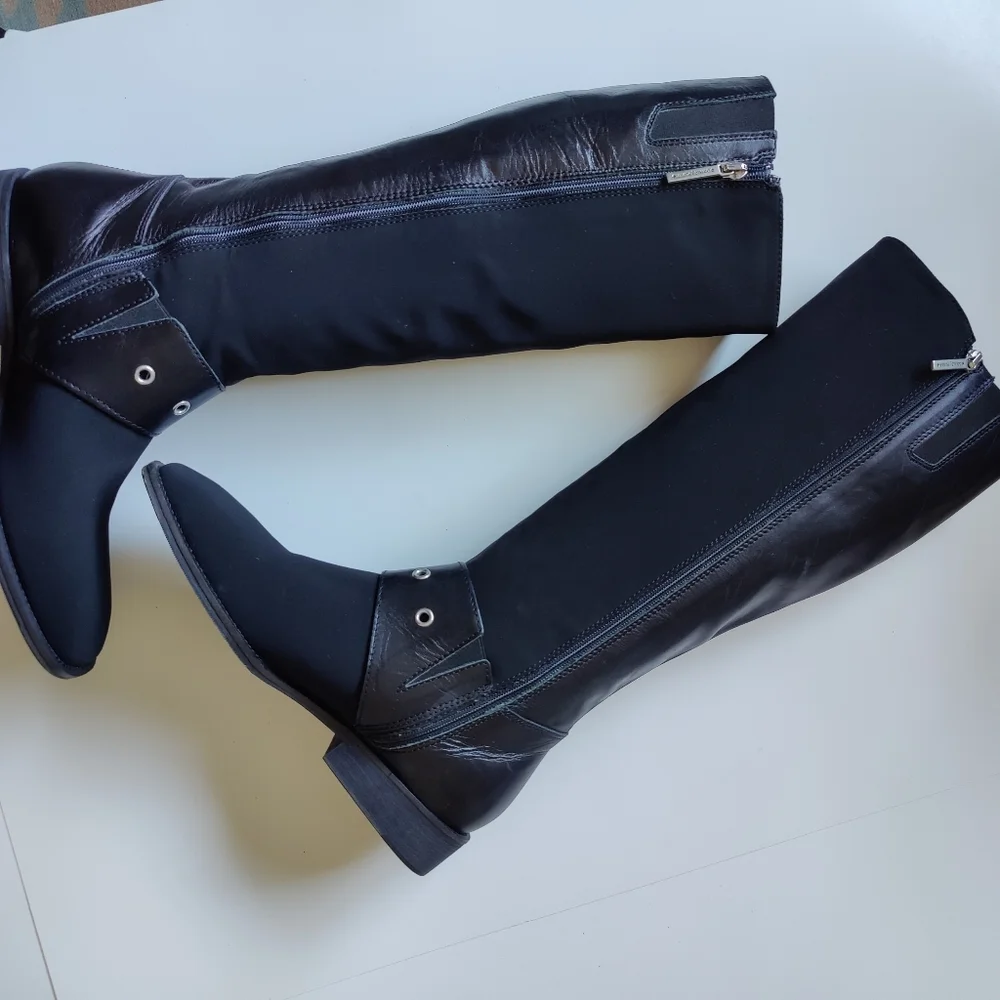 NWOT Donald J. Pliner Gale Black Knee High Boots
